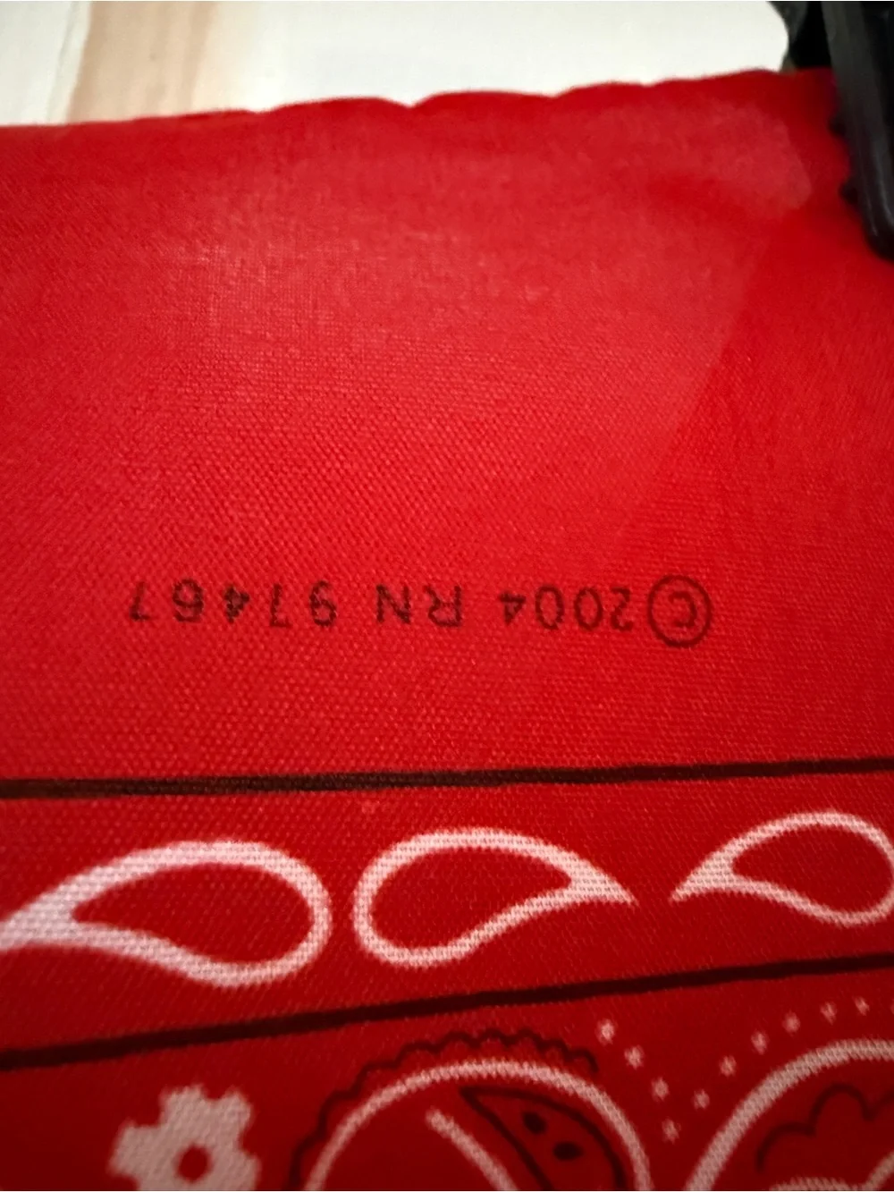 2004 Red Paisley Bandana Scarf (2)